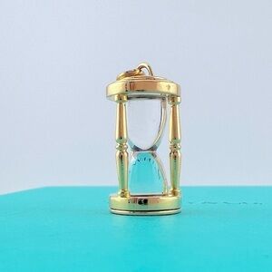 ⌛️Tiffany & Co. Crystal Hourglass Charm 18k Yellow Gold ⏳